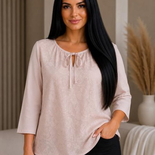 Блузка Elena&Vika (52-54) 26028 l.beige (лето) Elena&Vika 26028 l.beige
