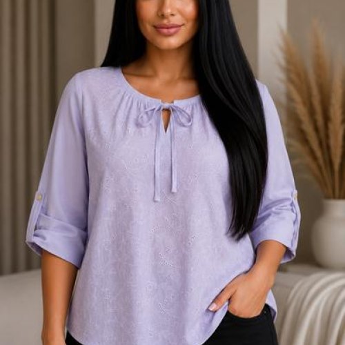 Блузка Elena&Vika (46-50) 26028 lilac (лето) Elena&Vika 26028 lilac