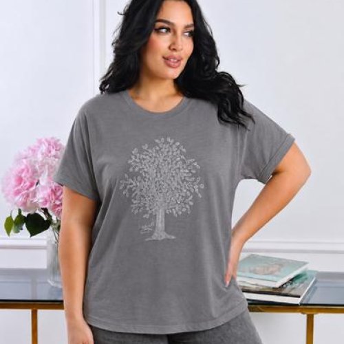 Футболка Elena&Vika (M-XL) 26102 grey (лето) Elena&Vika 26102 grey
