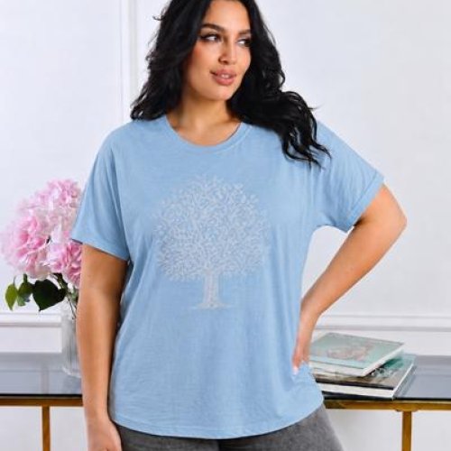 Футболка Elena&Vika (M-XL) 26102 l.blue (лето) Elena&Vika 26102 l.blue