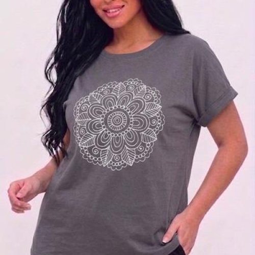 Футболка Elena&Vika (M-XL) 26103 d.grey (лето) Elena&Vika 26103 d.grey