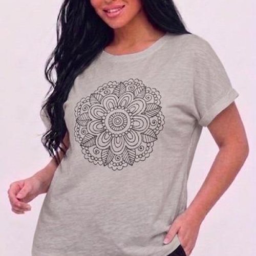 Футболка Elena&Vika (M-XL) 26103 grey (лето) Elena&Vika 26103 grey
