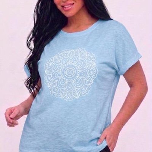 Футболка Elena&Vika (M-XL) 26103 l.blue (лето) Elena&Vika 26103 l.blue