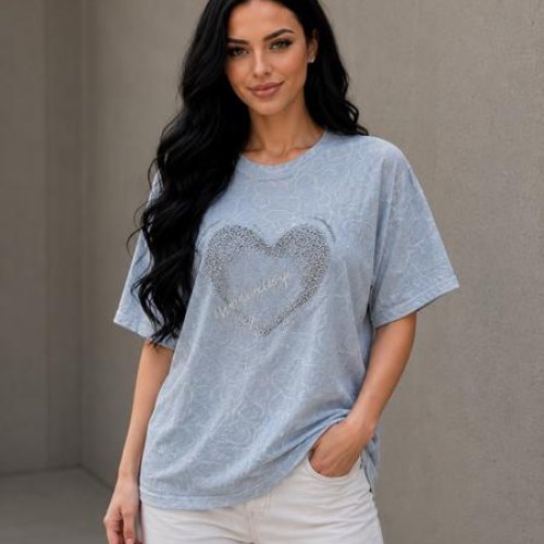 Футболка Elena&Vika (46-50) 26117 l.blue (лето) Elena&Vika 26117 l.blue