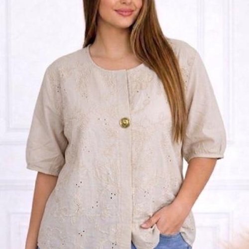 Блузка LeVisha (M-XL) 26031 l.beige (лето) LeVisha 26031 l.beige