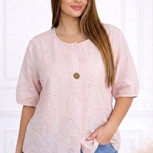 Блузка LeVisha (M-XL) 26031 pink (лето) LeVisha 26031 pink