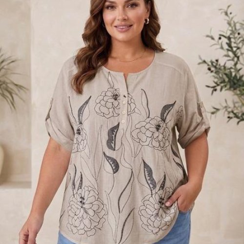 Рубашка LeVisha (52-56) 26043 beige (лето) LeVisha 26043 beige