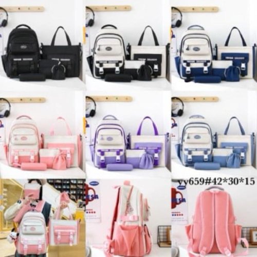 Комплект Fashion Bag (42*30*15) YY659 black (лето) Fashion Bag YY659 black