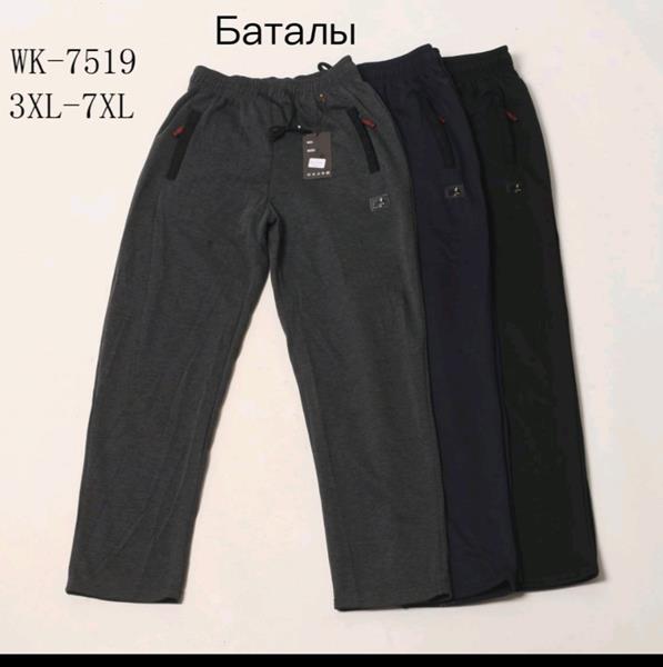 Штаны спорт Giang (3XL-7XL) 7519 black (деми)