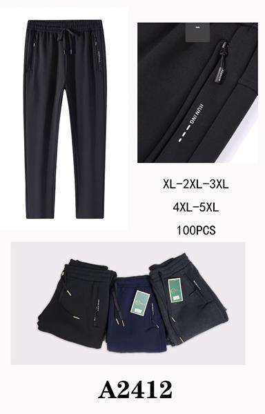 Штаны спорт Giang (XL-5XL) A2412 navy (зима)