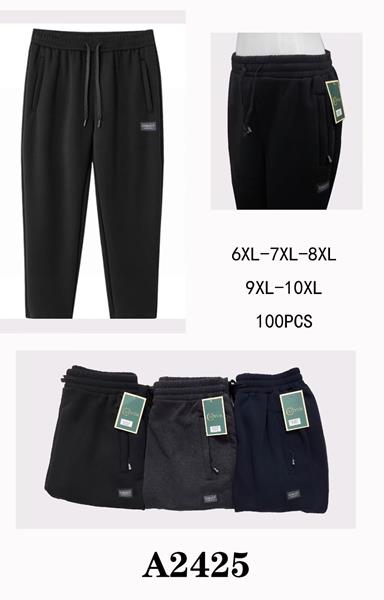 Штаны спорт Giang (6XL-10XL) A2425 black (зима)