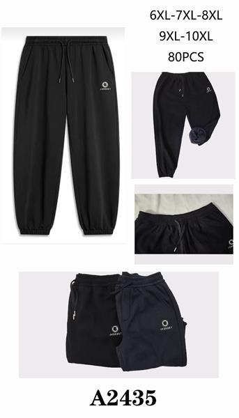 Штаны спорт Giang (6XL-10XL) A2435 black (зима)