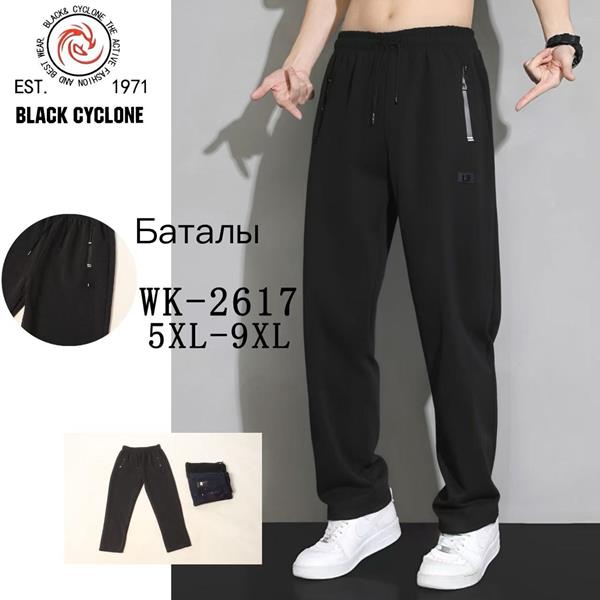 Штаны спорт Giang (3XL-7XL) G97-2617 black (зима)