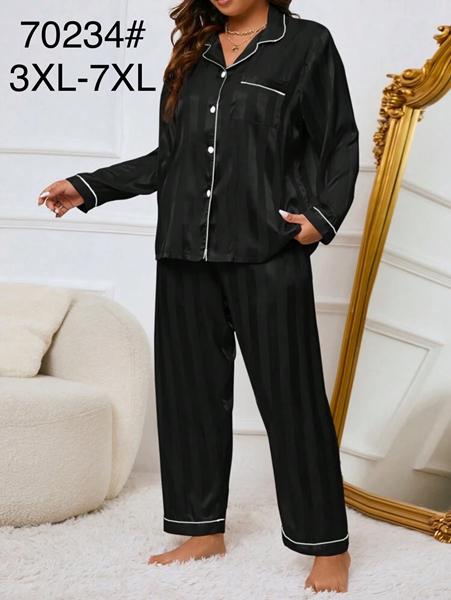 Пижама Brilliant (3XL-7XL) B70234 black (деми)