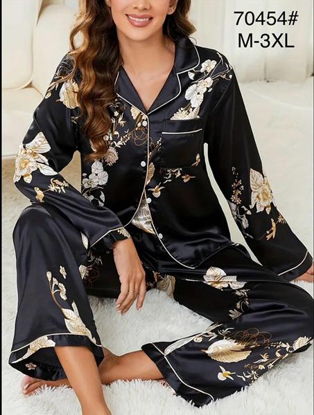 Пижама Brilliant (M-3XL) B70454 black (деми)