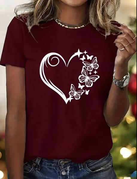 Футболка ALIA (M-3XL) AL24 wine (лето)