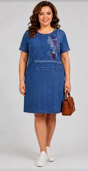 Платье Julia (44-52) JL1225 blue (лето)