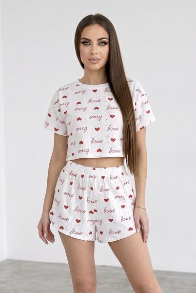 Пижама Trikotag (S-XL) 945 white-red (лето)