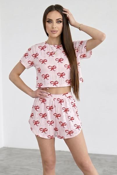 Пижама Trikotag (S-XL) 945 pink-red (лето)