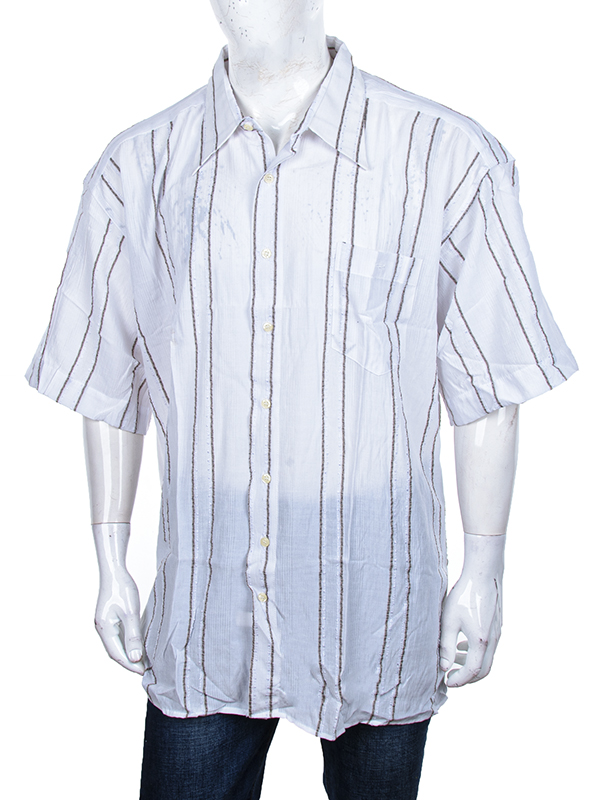 Рубашка Steel (6XL-8XL) 2601 white-beige (лето)