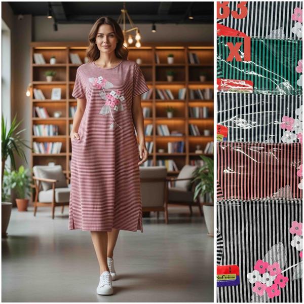 Платье HomeWear (6XL-8XL) M183 mix (лето)