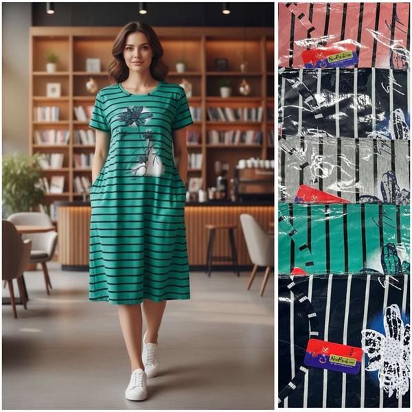 Платье HomeWear (6XL-8XL) M153 mix (лето)
