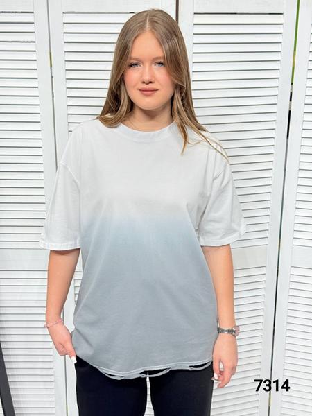 Футболка MMC clothes (46-52) 7314 white-grey (лето)
