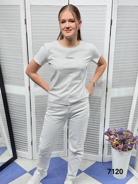 Футболка MMC clothes (42-48) 7120 l.grey (лето)