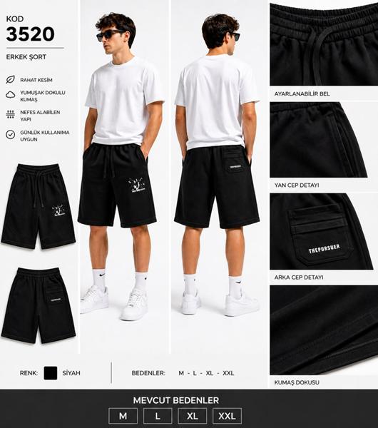 Шорты MMC clothes (48-54) 3520 black (лето)