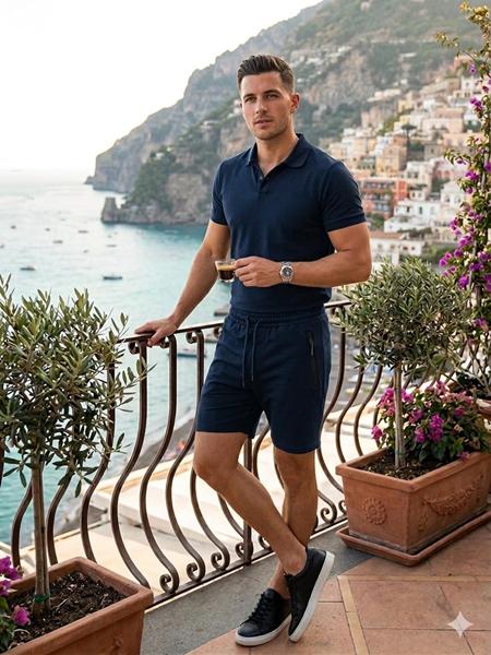 Шорты Moranny (S-2XL) 5518 navy (лето)