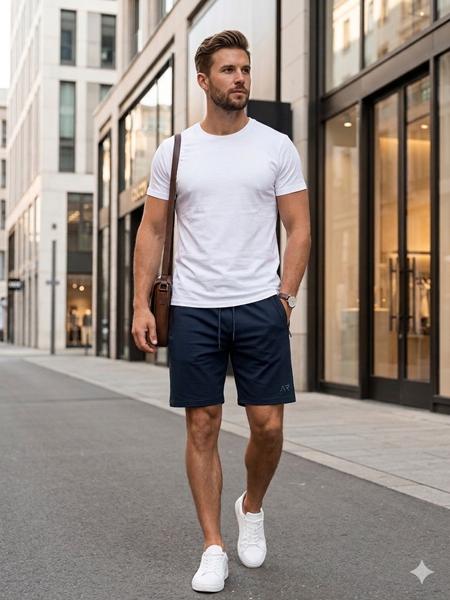 Шорты Moranny (S-2XL) 5521 navy (лето)