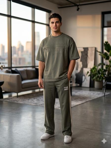 Штаны спорт Moranny (S-2XL) MR1666 khaki (деми)