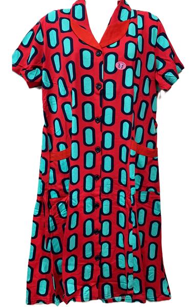 Халат Cotpark (6XL-8XL) 505-3989 red-l.green (лето)