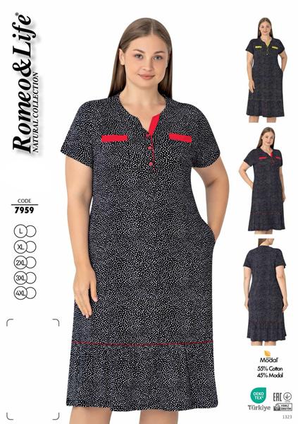 Платье Cotpark (L-4XL) 7959 black-yellow (лето)