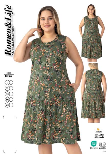 Платье Cotpark (L-4XL) 8096 khaki (лето)