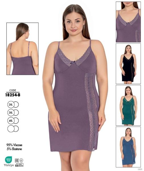 Ночнушка Cotpark (2XL-4XL) 18254B purple (лето)