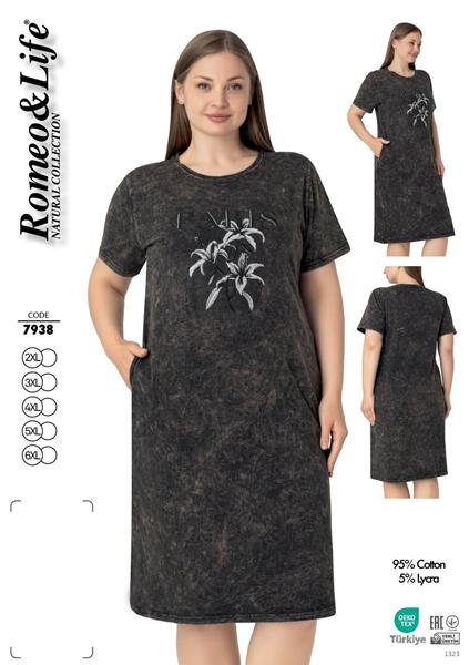 Платье Cotpark (2XL-6XL) 7938 black (лето)