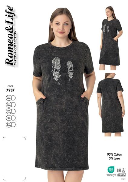 Платье Cotpark (2XL-6XL) 7937 black (лето)