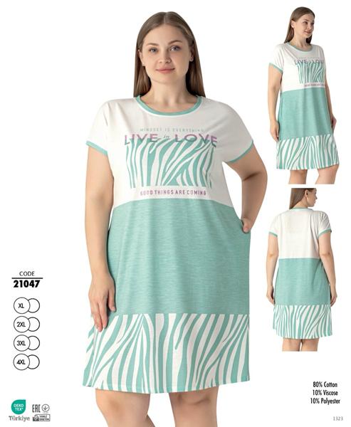 Платье Cotpark (XL-4XL) 21047 l.green (лето)