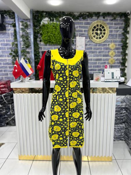 Халат Cotpark (L-3XL) 5095 yellow (лето)
