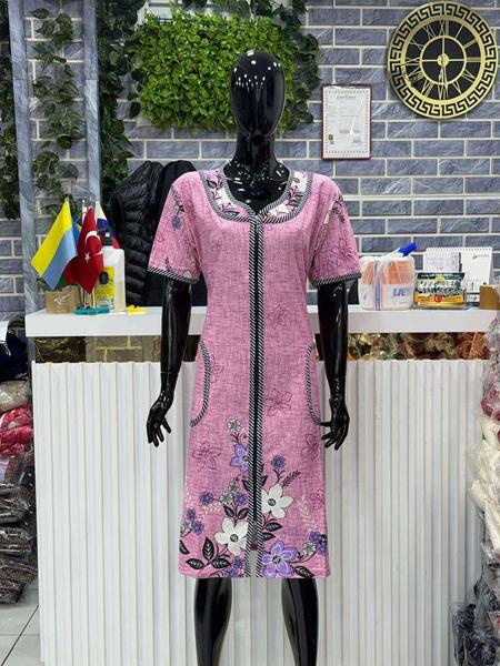 Халат Cotpark (XL-4XL) 5982 pink (лето)