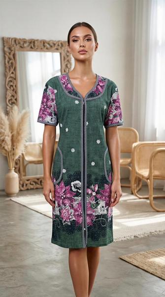 Халат Cotpark (XL-4XL) 5982 green (лето)