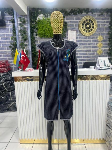Халат Cotpark (XL-4XL) 5996 black (лето)