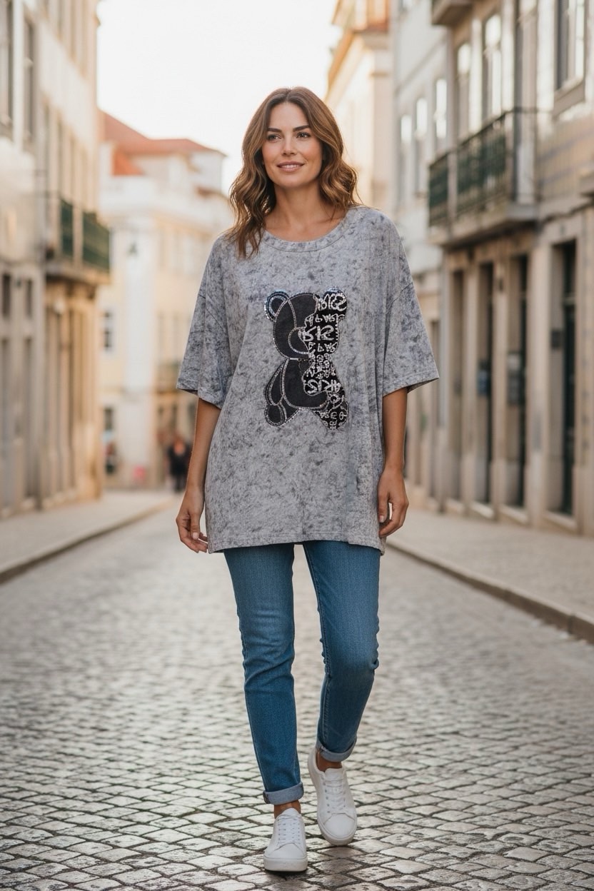 Футболка DIVO (one size) DV1210 grey (лето)
