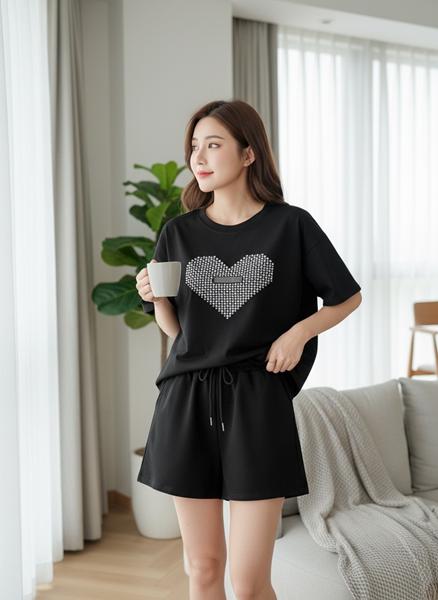 Костюм Katty (M-XL) 1082 black (лето)