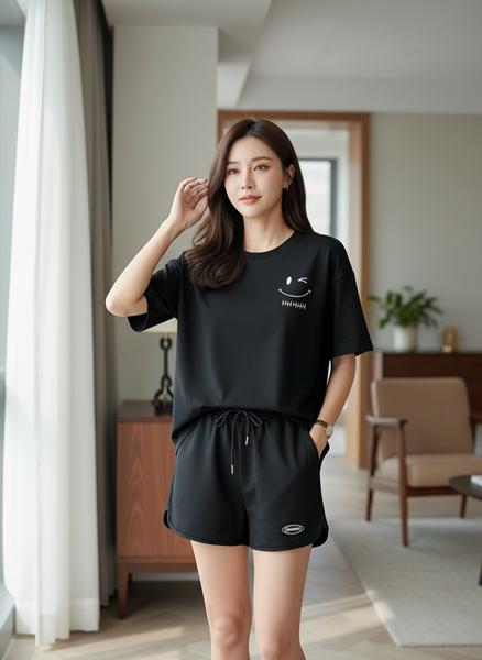Костюм Katty (M-XL) 1086 black (лето)