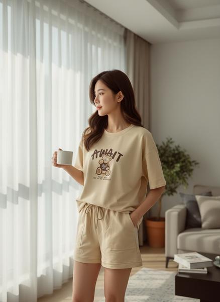 Костюм Katty (M-XL) 1087 beige (лето)