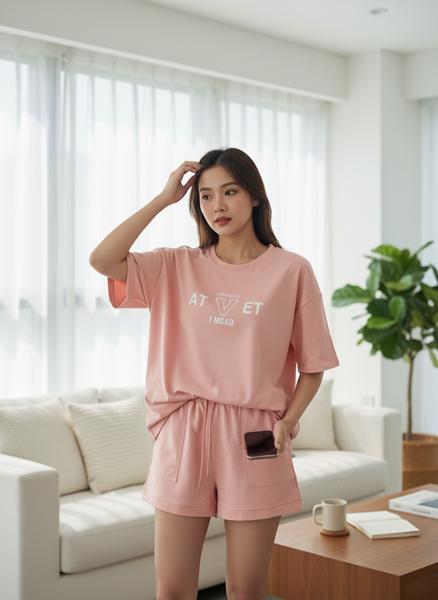 Костюм Katty (M-XL) 1088 pink (лето)