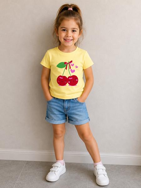 Футболка Fili kids (1-4) FK1830 yellow (лето)