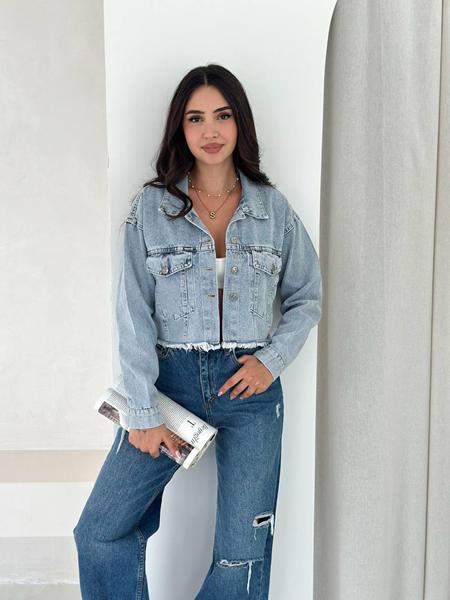 Куртка Ruxa (S-XL) 1567 l.blue (деми)